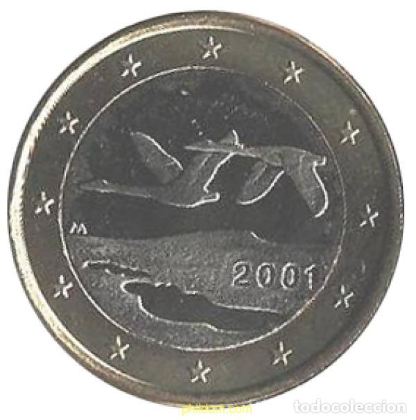 Monnaies anciennes de Europe: 725 FINLANDIA 2001 1 EURO 2001 DE CARTUCHO
