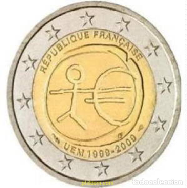 Monnaies anciennes de Europe: 1587 FRANCIA 2009 MONEDA FRANCIA 2 EUROS 2009 10 A&Ntilde;OS DE LA EMU