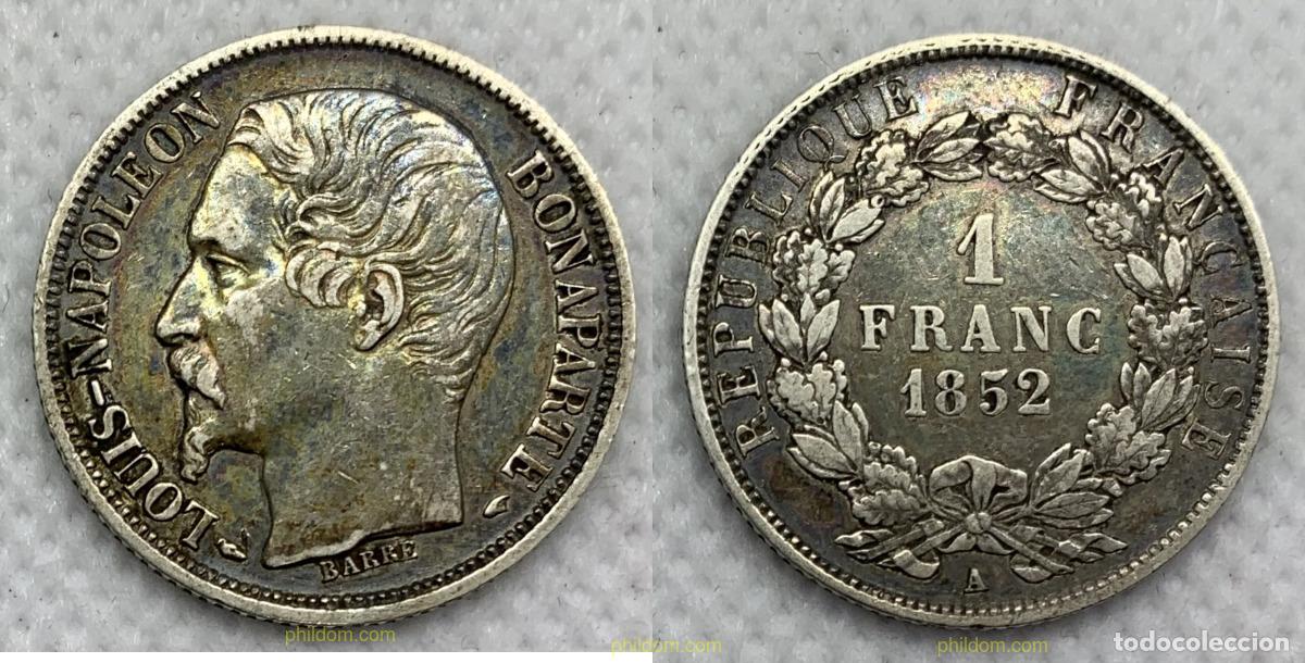 Monedas antiguas de Europa: 2448 FRANCIA 1852 LOUIS NAPOLEON 1852 1 FRANC A