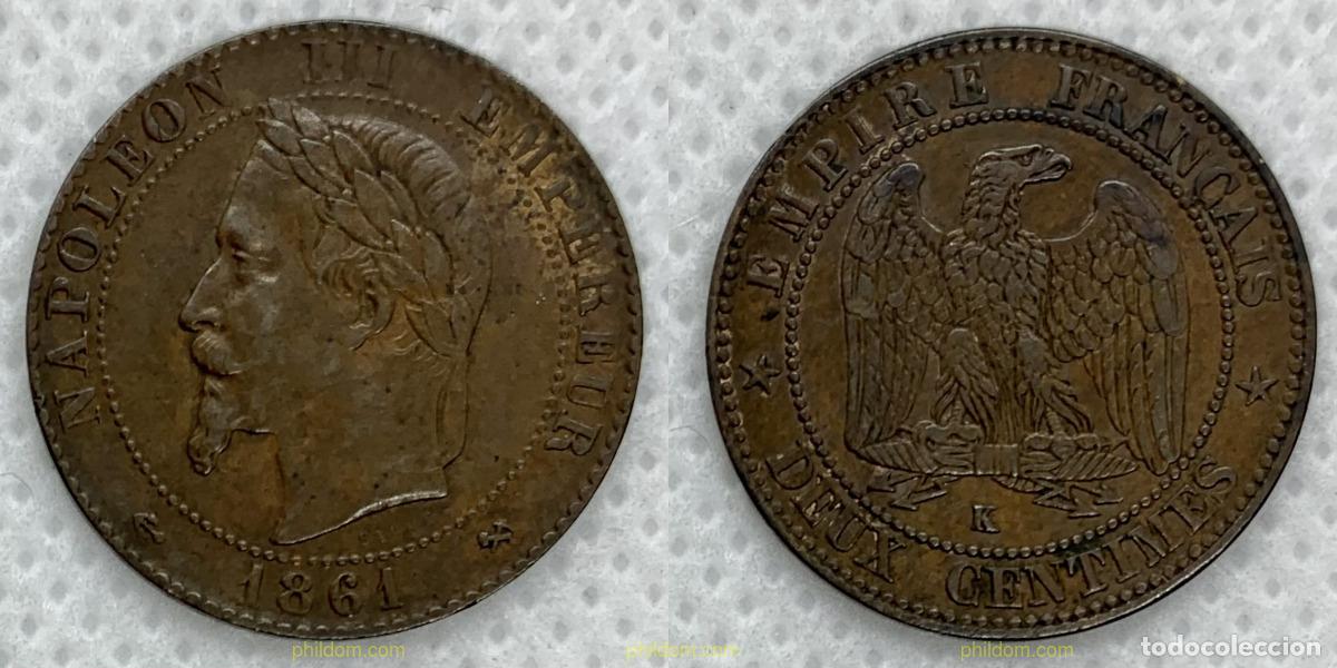 Monedas antiguas de Europa: 2524 FRANCIA 1861 NAPOLEON 1861 10 CENTIMES K BORDEAUX