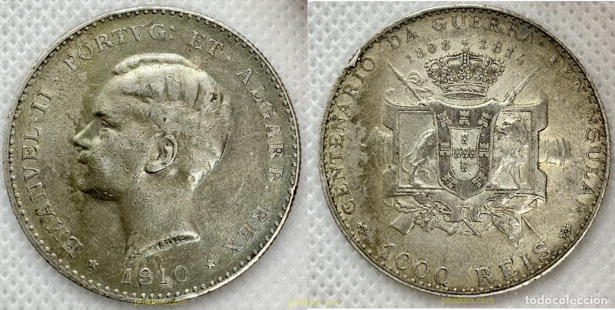 Monete antiche di Europa: 2585 PORTUGAL 1910 EMANUEL II 1000 REIS 1910 PORTUGAL
