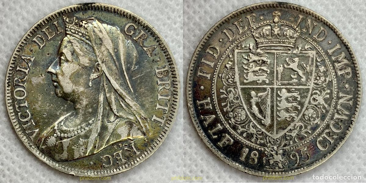 Monete antiche di Europa: 2584 GRAN BRETA&Ntilde;A 1895 UK GREAT BRITAIN VICTORIA HALF CROWN 1895