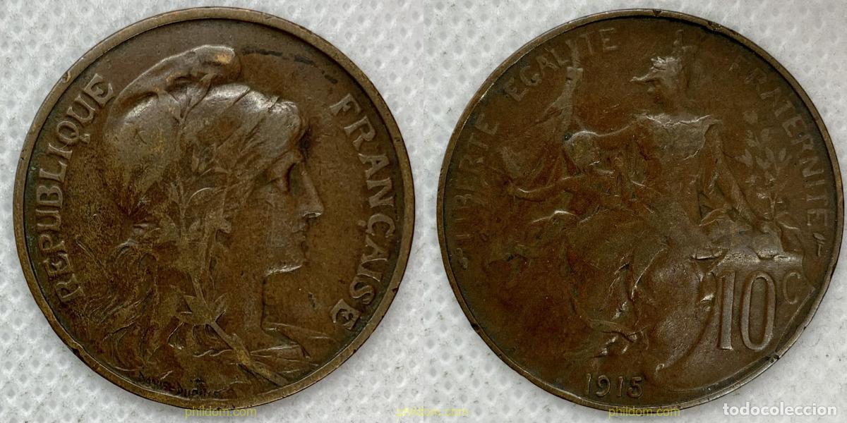 Monedas antiguas de Europa: 2640 FRANCIA 1915 FRANCE 10 CENTIMES 1915