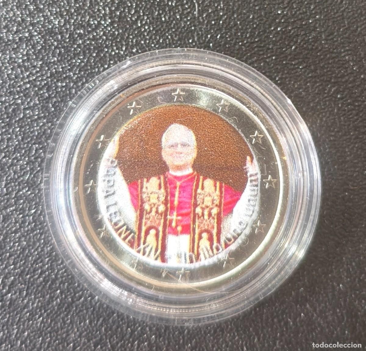 Monedas antiguas de Europa: Francia 2 Euro Color Papa Leone XIV (SC)