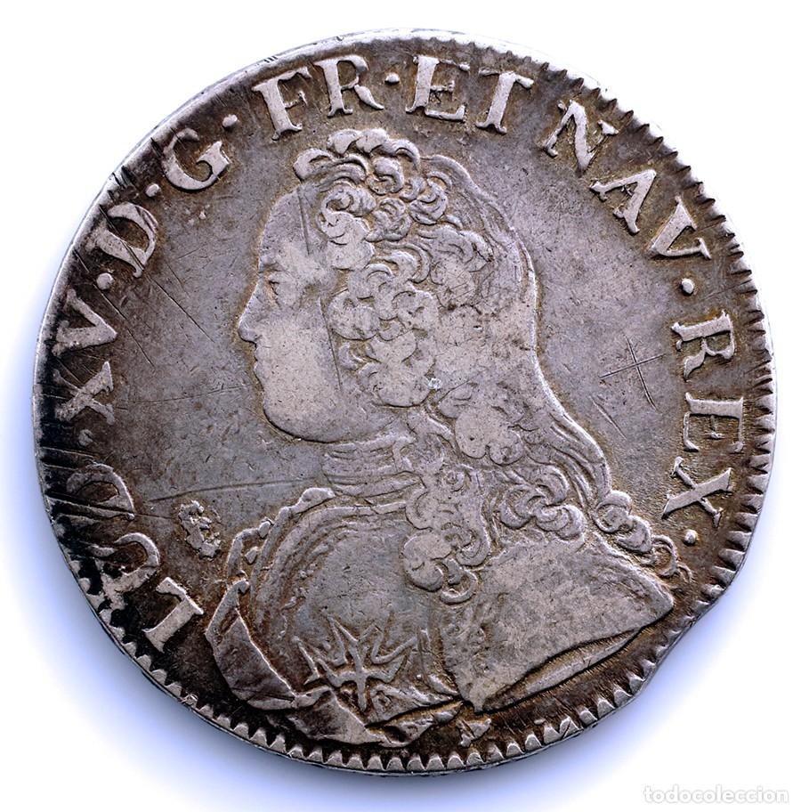Monedas antiguas de Europa: SC-Francia-Luis XV Ecu 1740 I. Limoges. Plata 29,06 g. Ecu aux rameaux d&acute;olivier