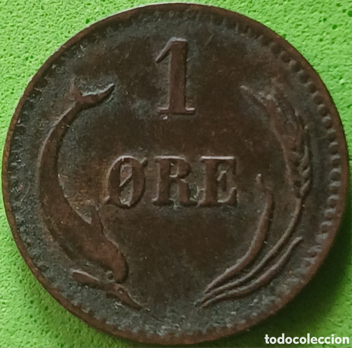 Monedas antiguas de Europa: Dinamarca 1 ore 1882 km#792 RARA (R)!