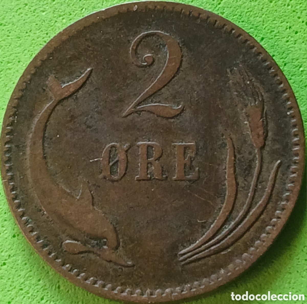 Monedas antiguas de Europa: Dinamarca 2 ore 1883 km#793 poco com&uacute;n