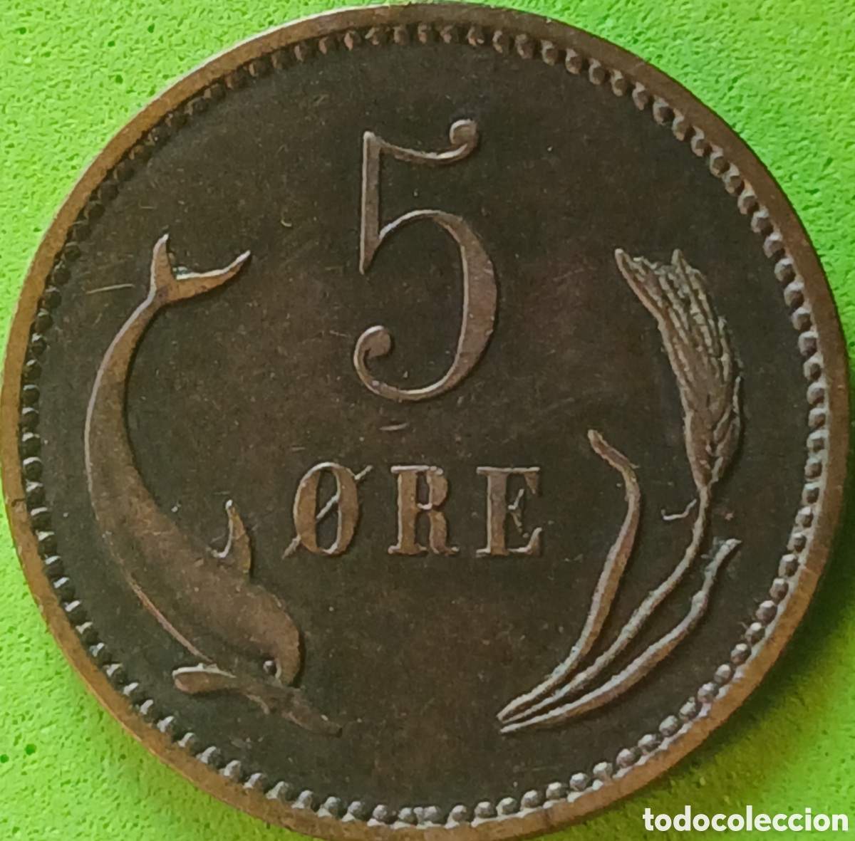 Monedas antiguas de Europa: Dinamarca 5 ore 1891 km#794 ESCASA!