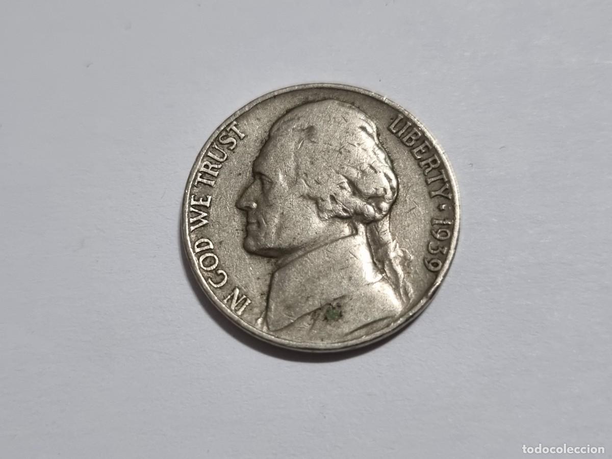 Monedas antiguas de Europa: Antigua Moneda Americana 5 Centavos 1939 USA EEUU Estados Unidos Coleccionista