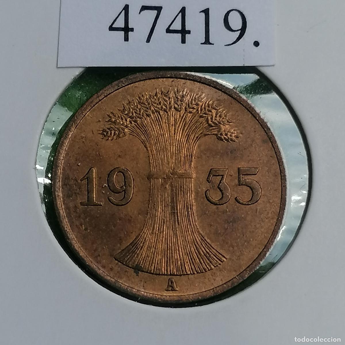 Monedas antiguas de Europa: Alemania 1 Reichspfennig 1935 A
