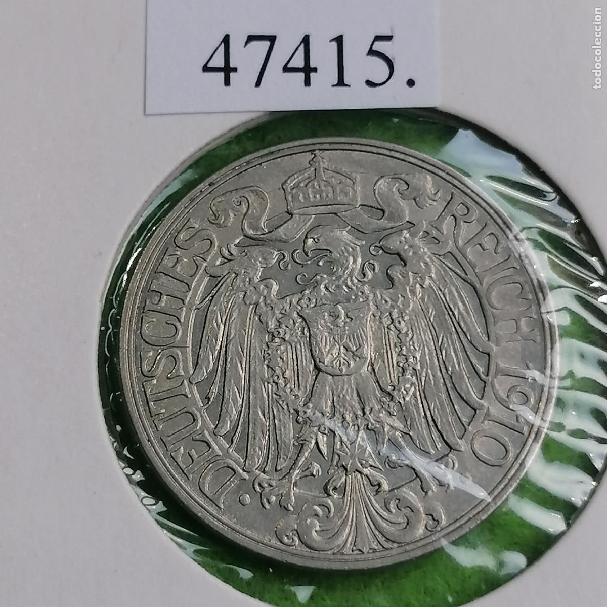 Monedas antiguas de Europa: Alemania 25 pfennig 1910 A, 2&ordm; Imperio, Segundo Reich