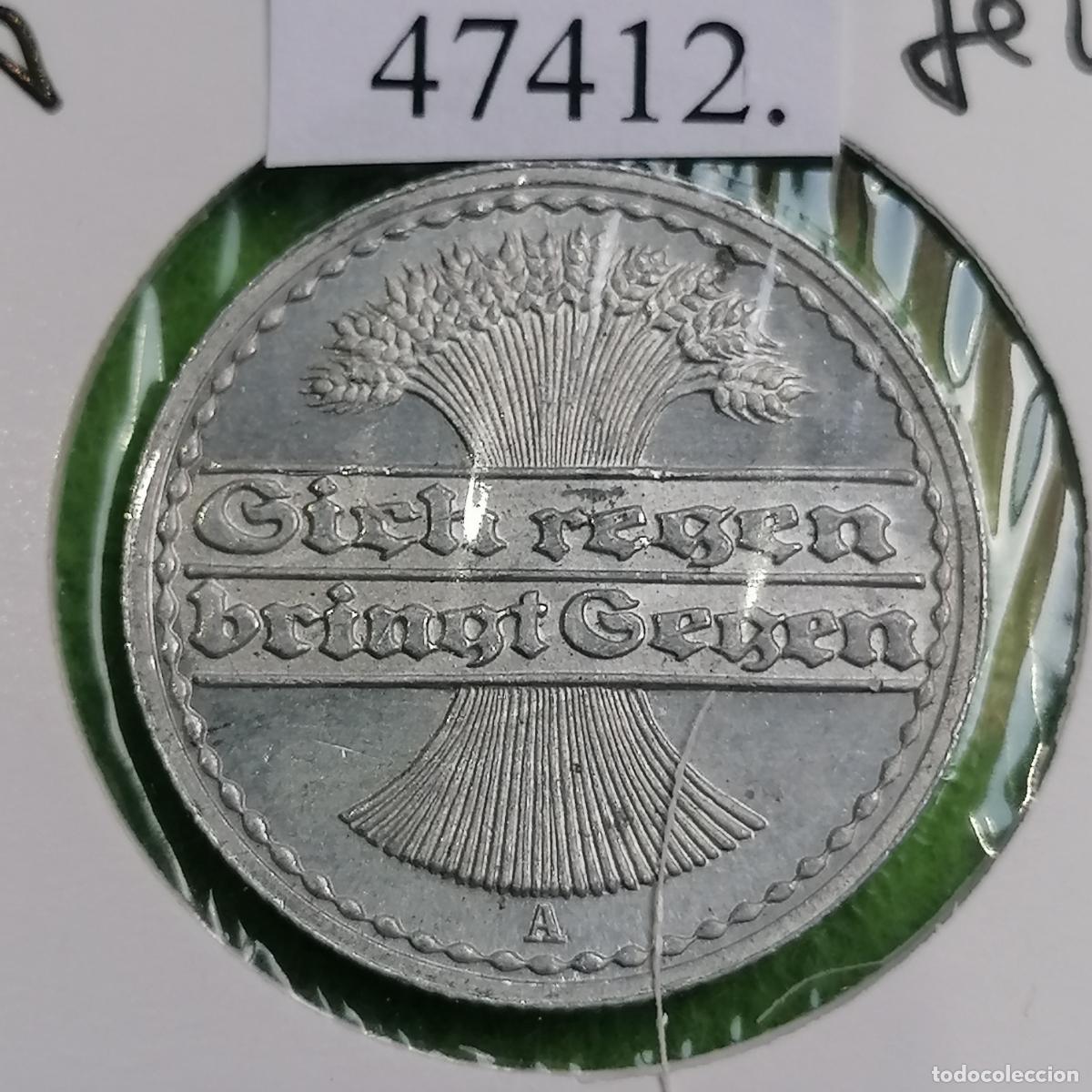 Monedas antiguas de Europa: Alemania 50 pfennig 1922 A