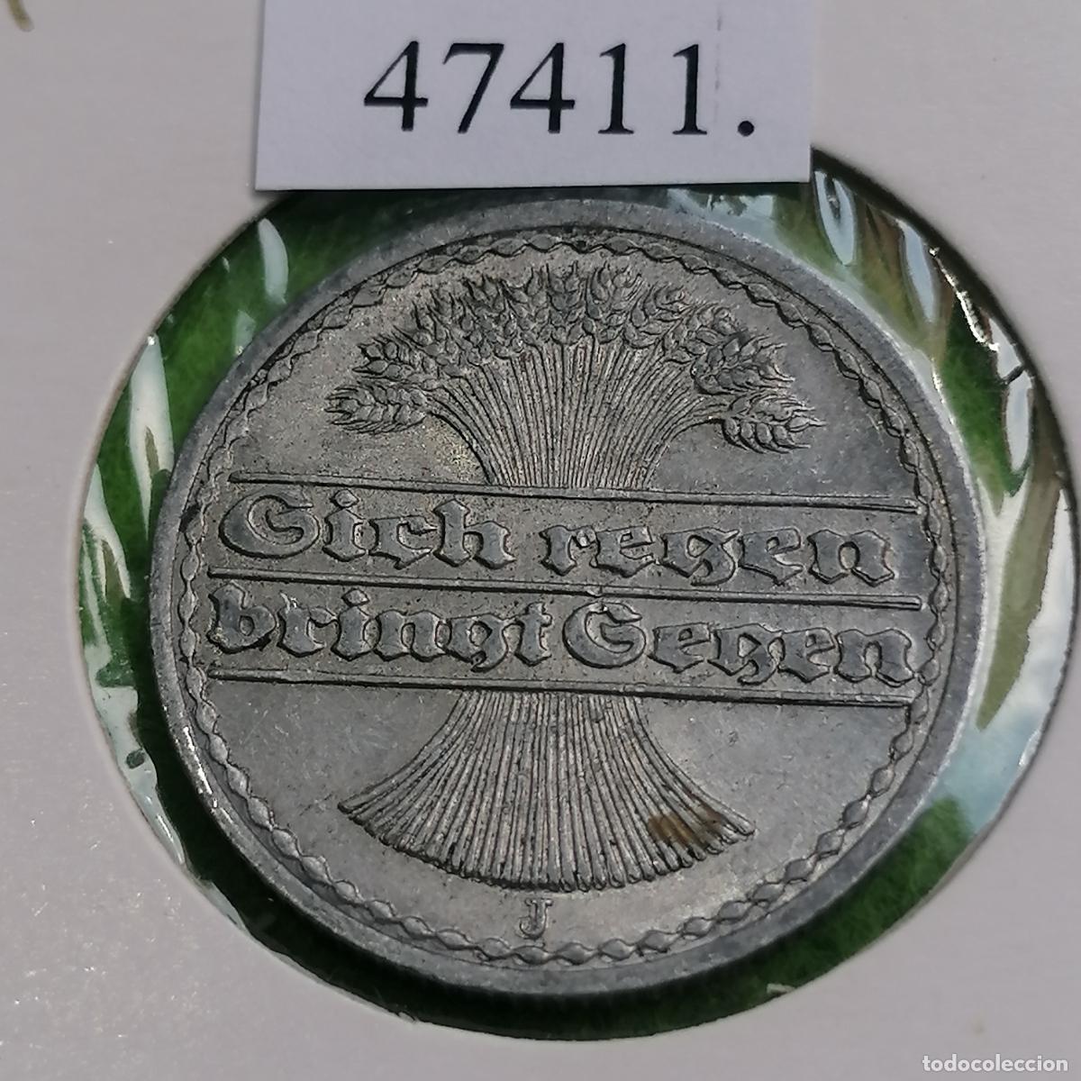 Monedas antiguas de Europa: Alemania 50 pfennig 1921 J
