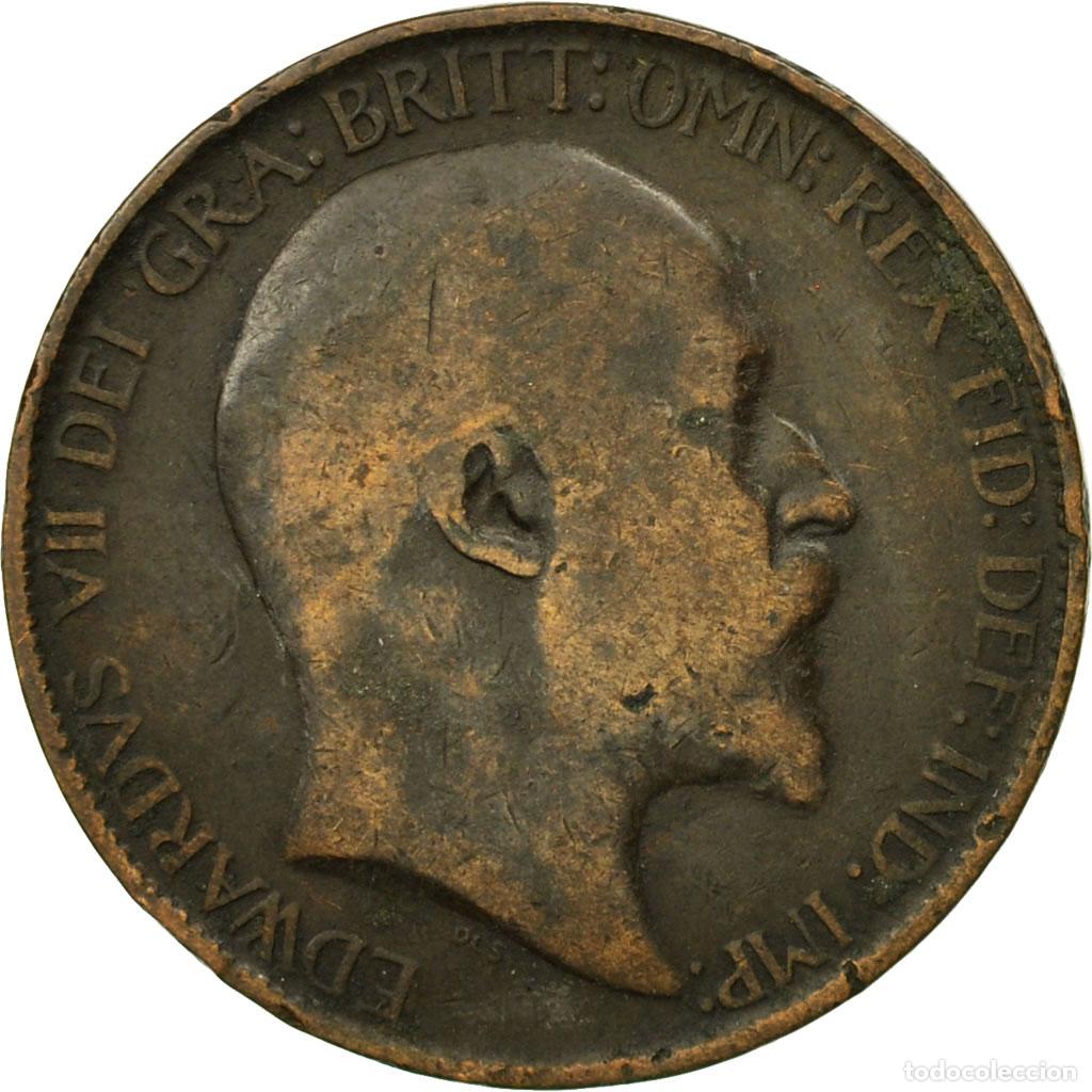 Monedas antiguas de Europa: [#524020] Gran Breta&ntilde;a, Edward VII, 1/2 Penny, 1907, BC+, Bronce, KM:793.2