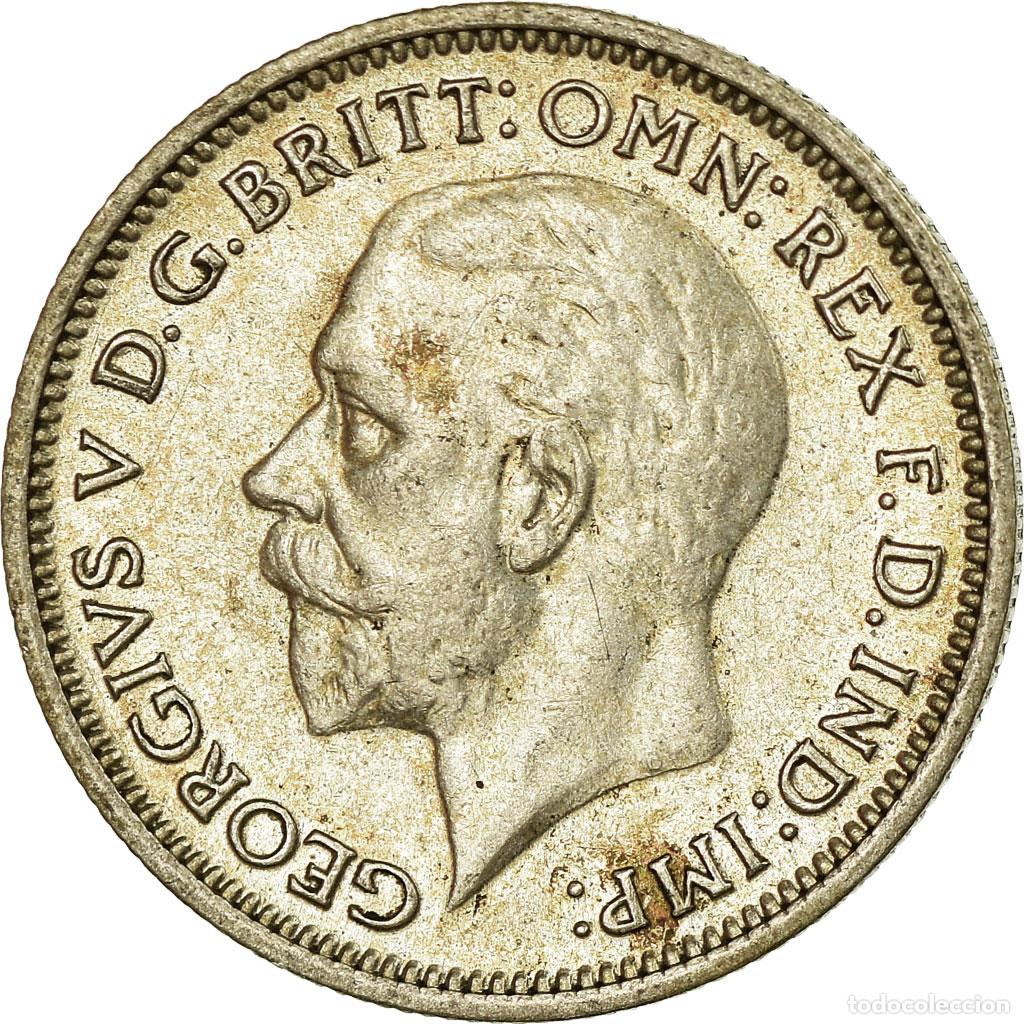 Monedas antiguas de Europa: [#737508] Moneda, Gran Breta&ntilde;a, George V, 6 Pence, 1936, MBC, Plata, KM:832