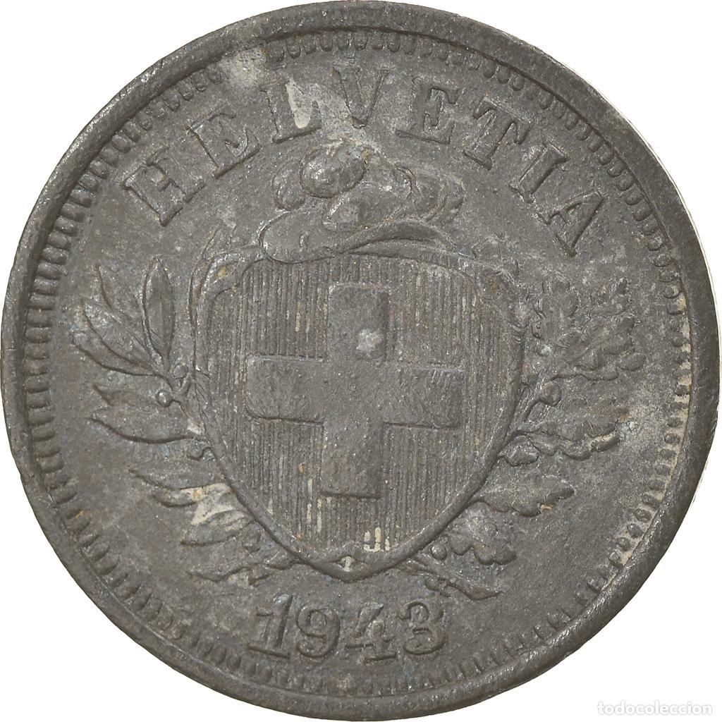 Monedas antiguas de Europa: [#815468] Moneda, Suiza, Rappen, 1943, Bern, MBC, Cinc, KM:3a