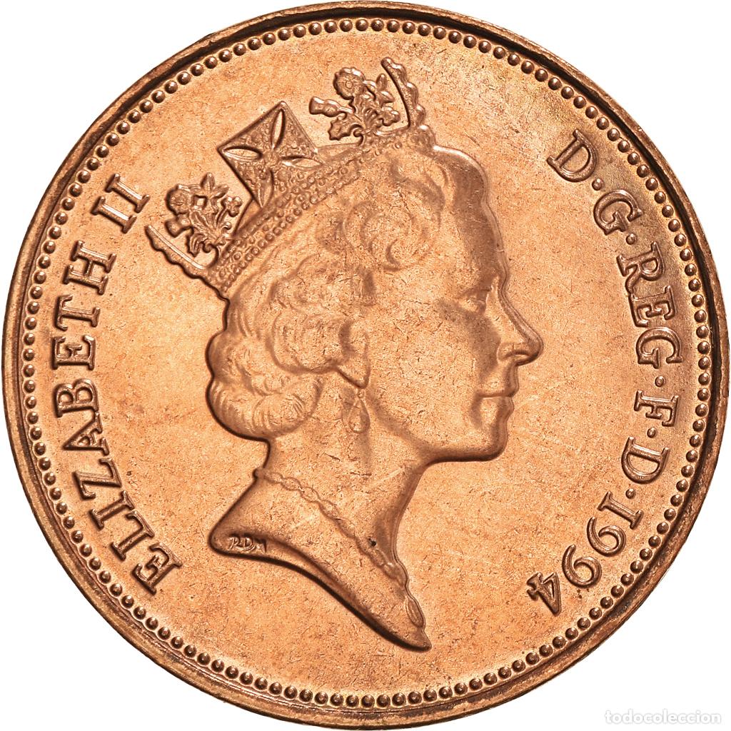 Monedas antiguas de Europa: [#954661] Moneda, Gran Breta&ntilde;a, Elizabeth II, 2 Pence, 1994, MBC+, Cobre chapado en