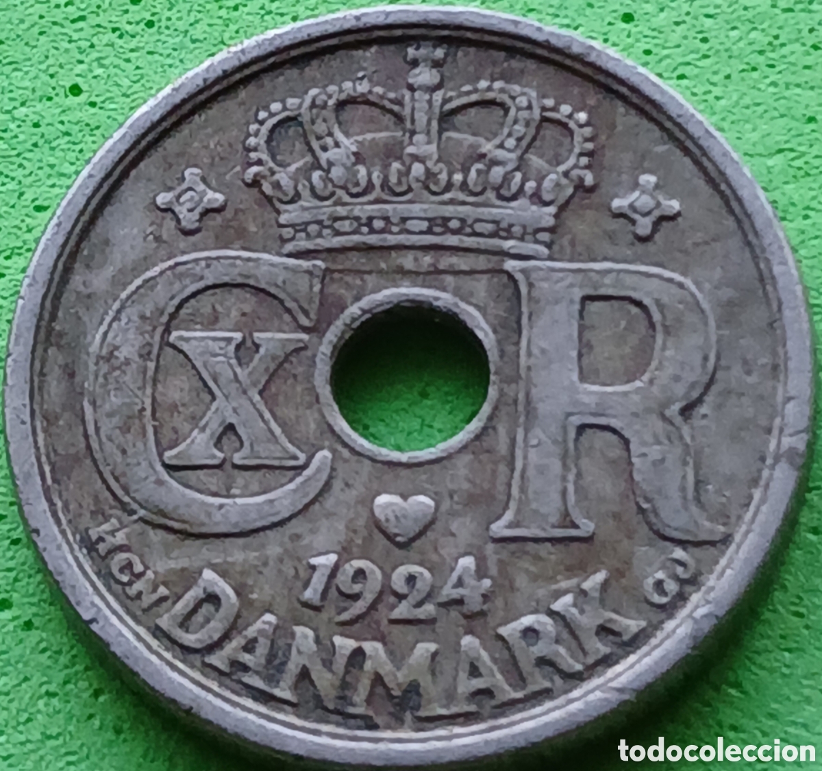 Monedas antiguas de Europa: Dinamarca 10 ore 1924 km#822