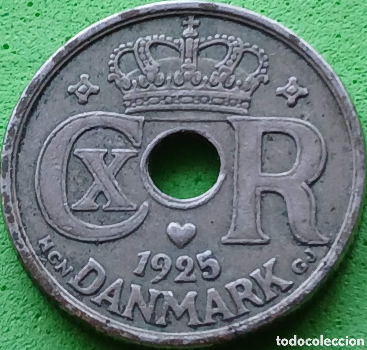 Monedas antiguas de Europa: Dinamarca 10 ore 1925 km#822