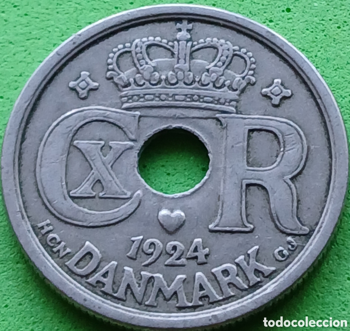 Monedas antiguas de Europa: Dinamarca 25 ore 1924 km#823