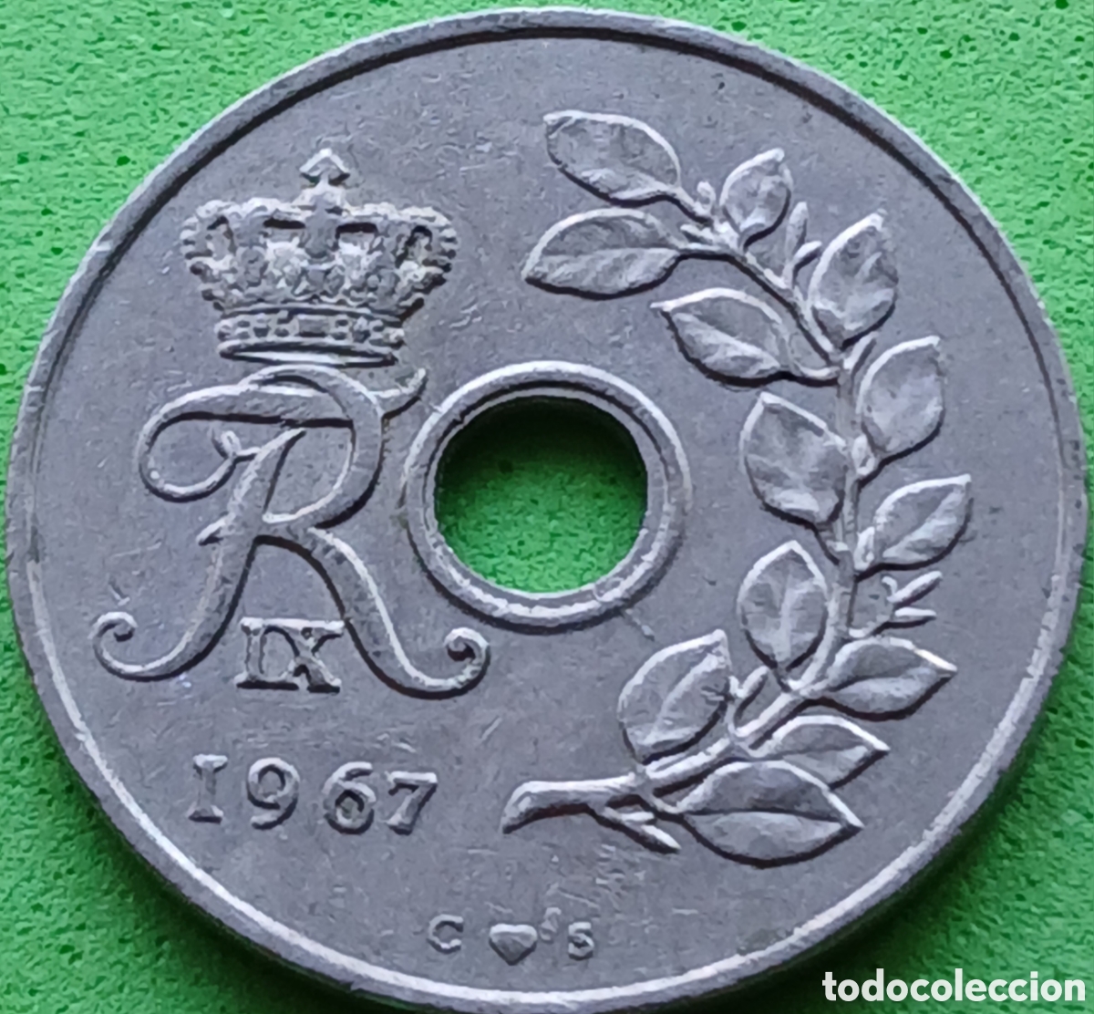 Monedas antiguas de Europa: Dinamarca 25 ore 1967 km#855