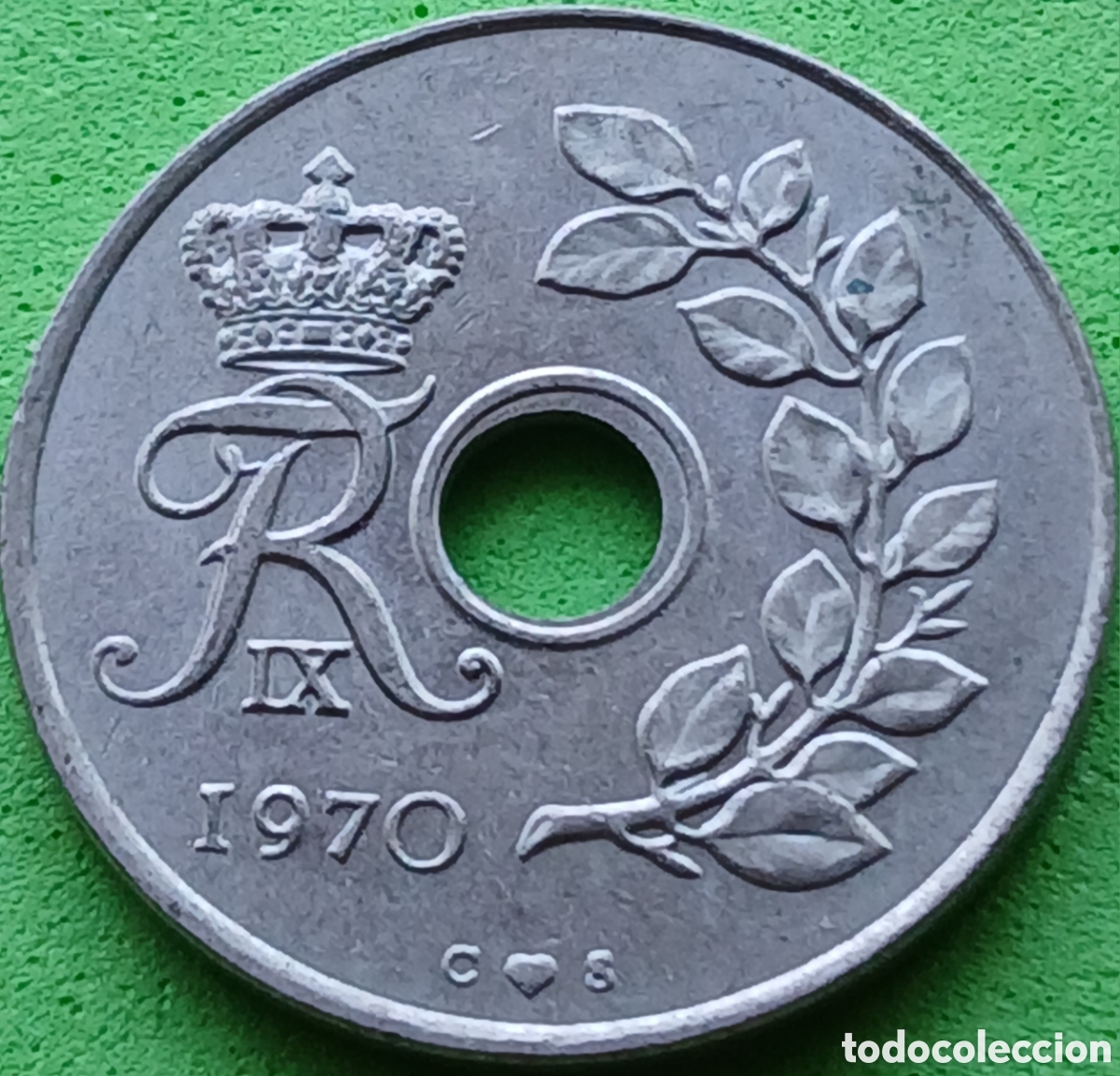 Monedas antiguas de Europa: Dinamarca 25 ore 1970 km#855
