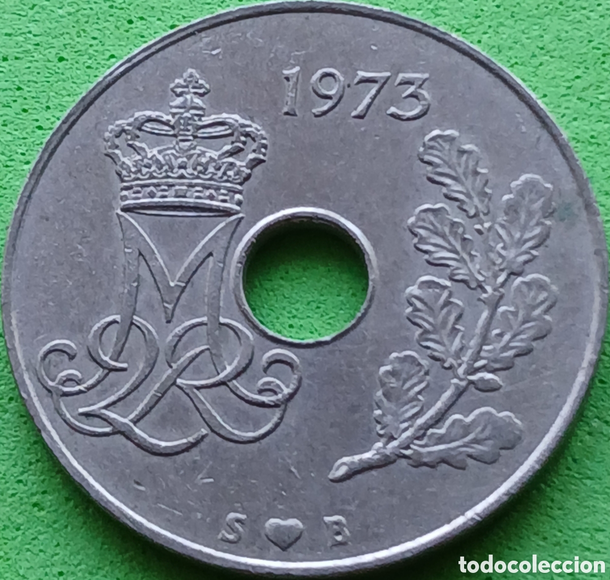 Monedas antiguas de Europa: Dinamarca 25 ore 1973 km#861