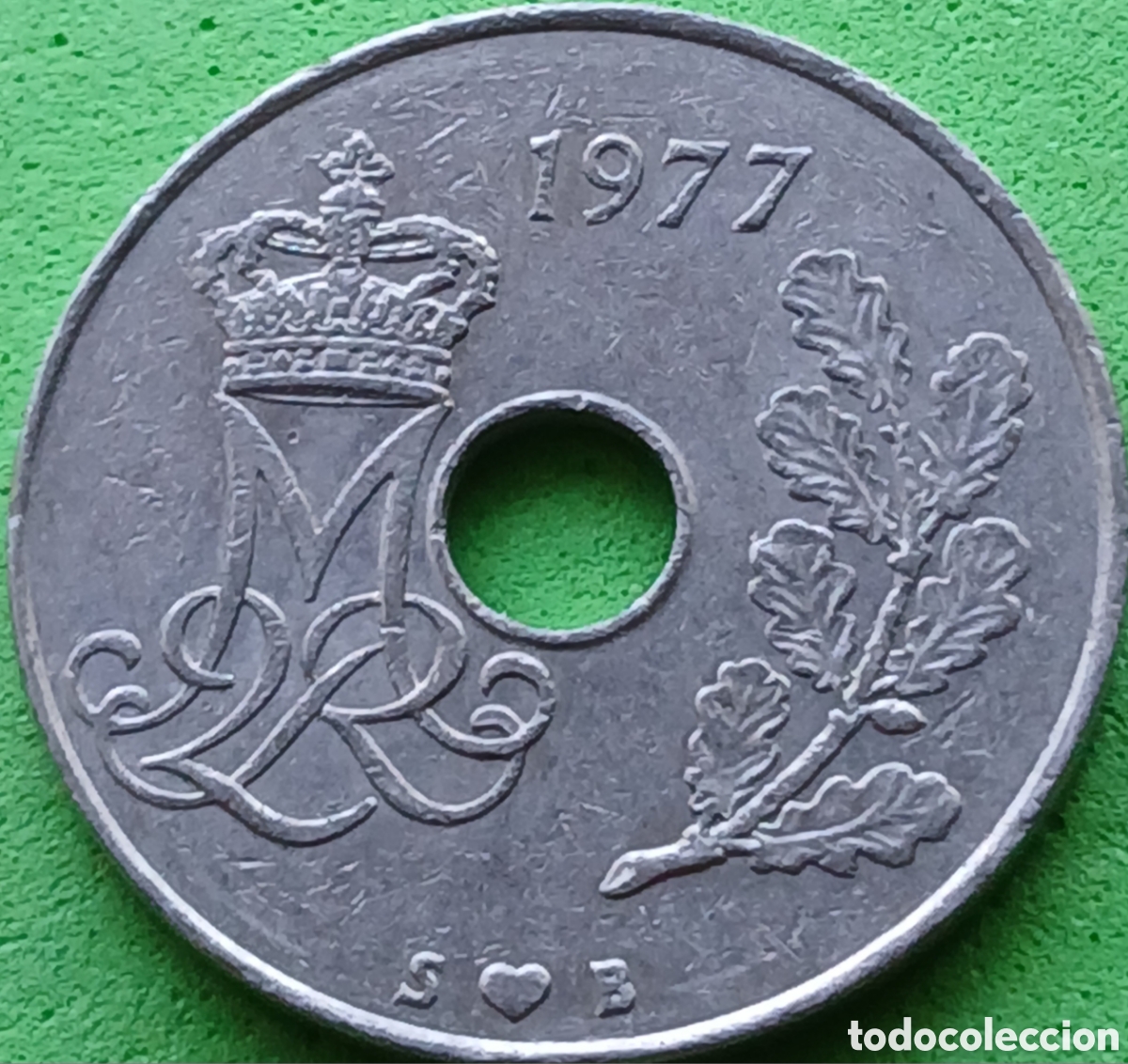 Monedas antiguas de Europa: Dinamarca 25 ore 1977 km#861