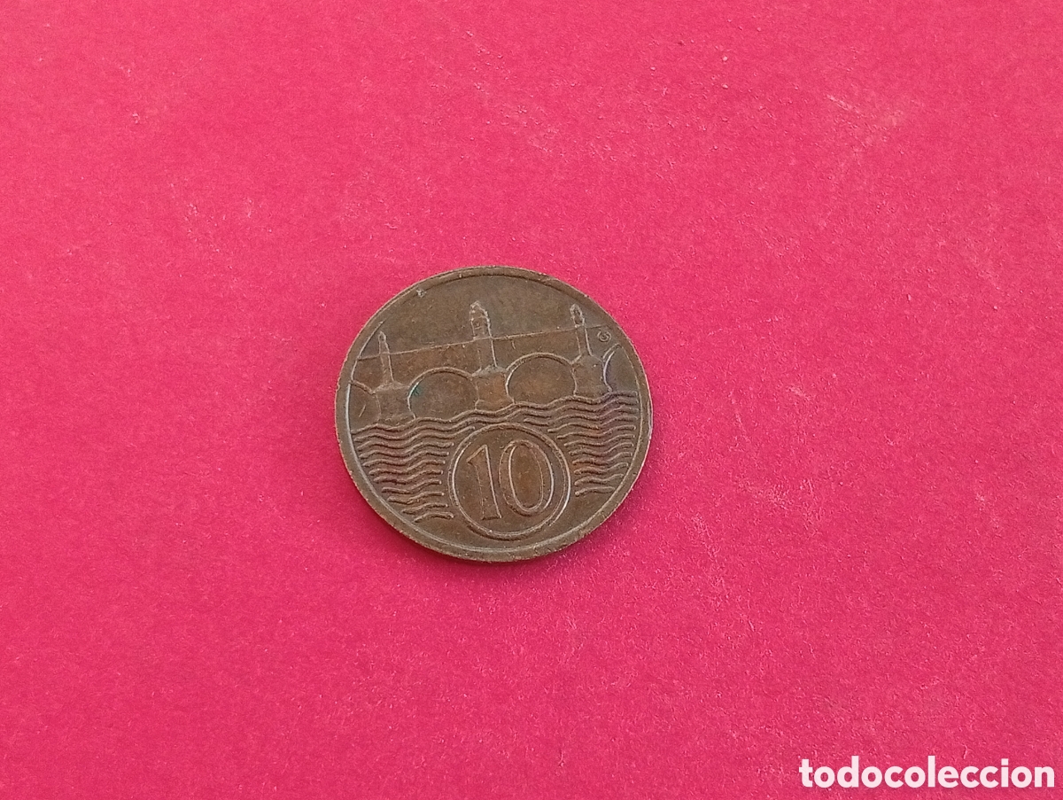 Monedas antiguas de Europa: 10 halleru de Checoslovaquia 1938