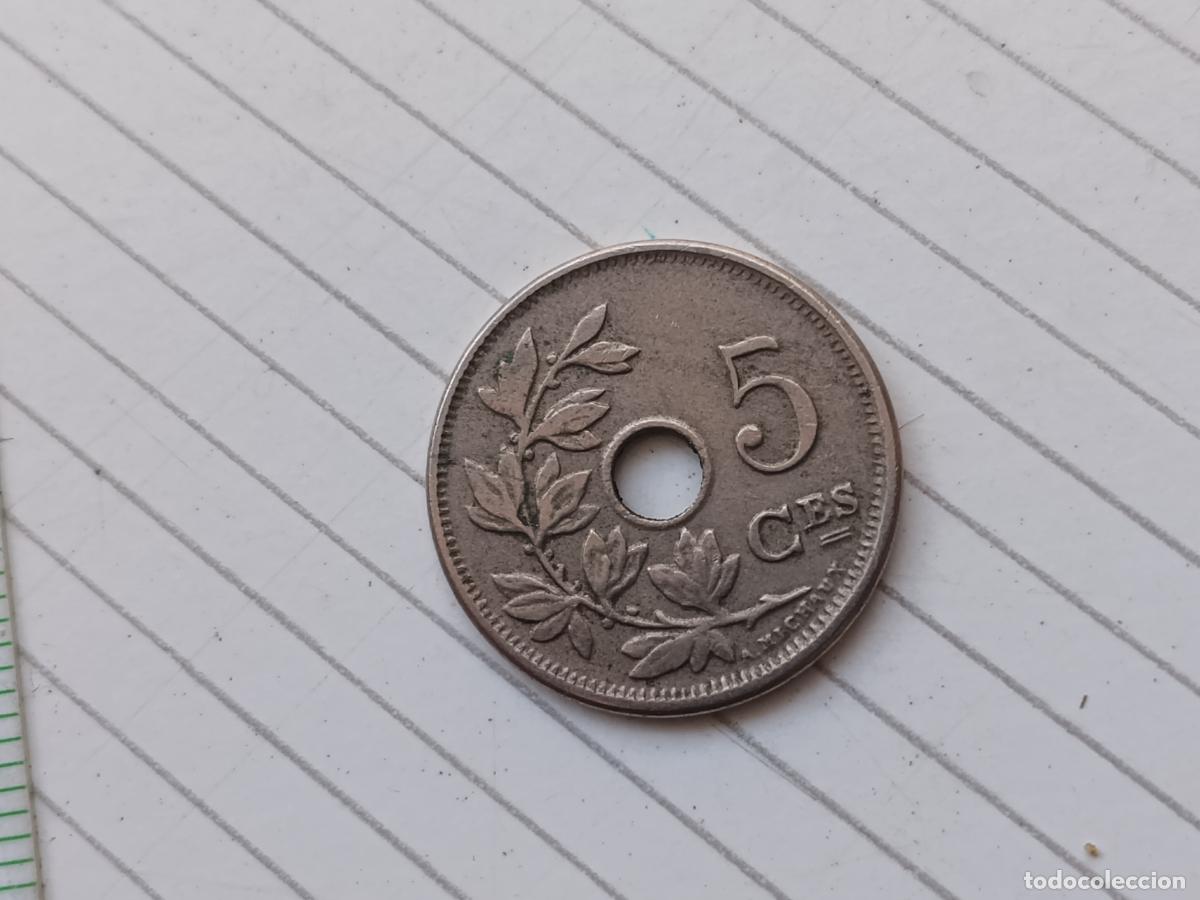 Alte M&uuml;nzen aus Europa: B&eacute;lgica. 5 centimes 1910