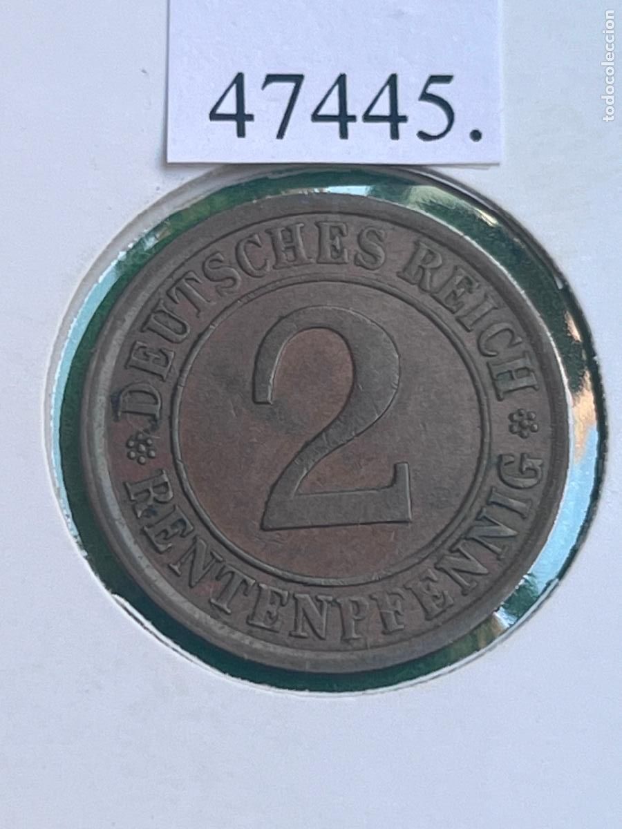 Monedas antiguas de Europa: Alemania 2 rentenpfennig 1924 A