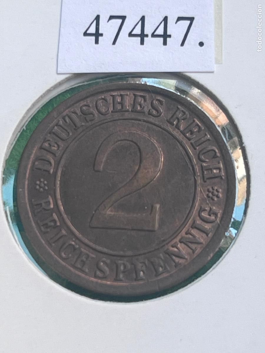 Monedas antiguas de Europa: Alemania 2 reichspfennig 1924 J
