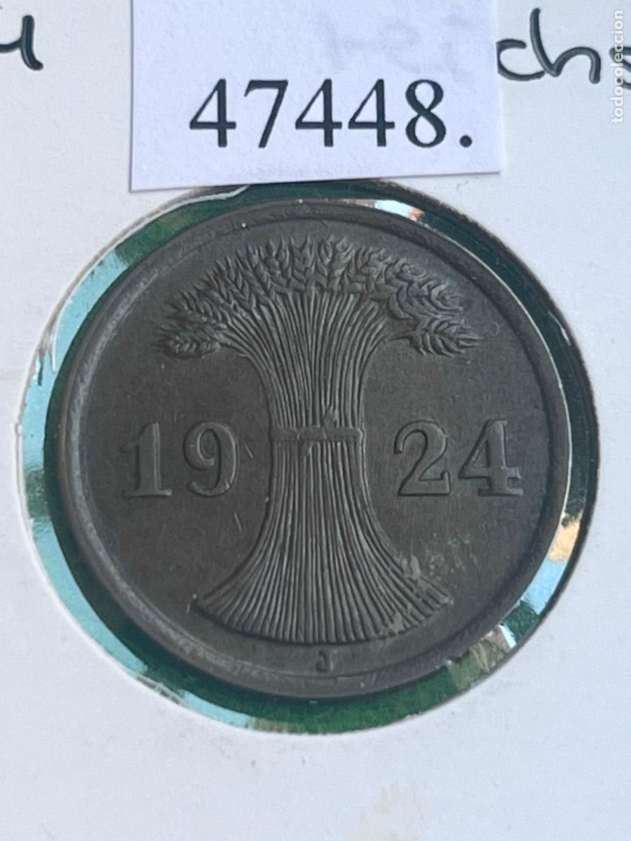 Monedas antiguas de Europa: Alemania 2 reichspfennig 1924 J