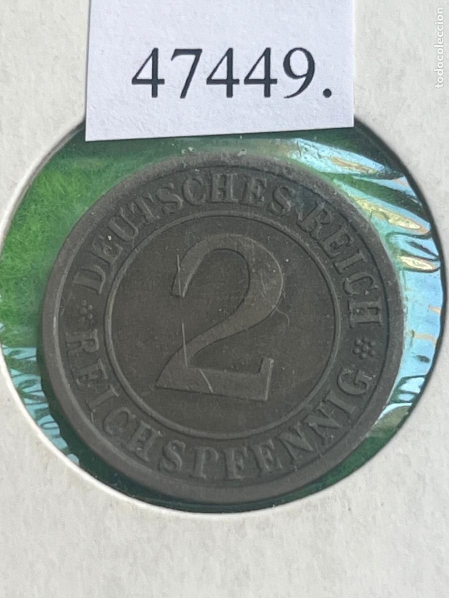 Monedas antiguas de Europa: Alemania 2 reichspfennig 1924 A