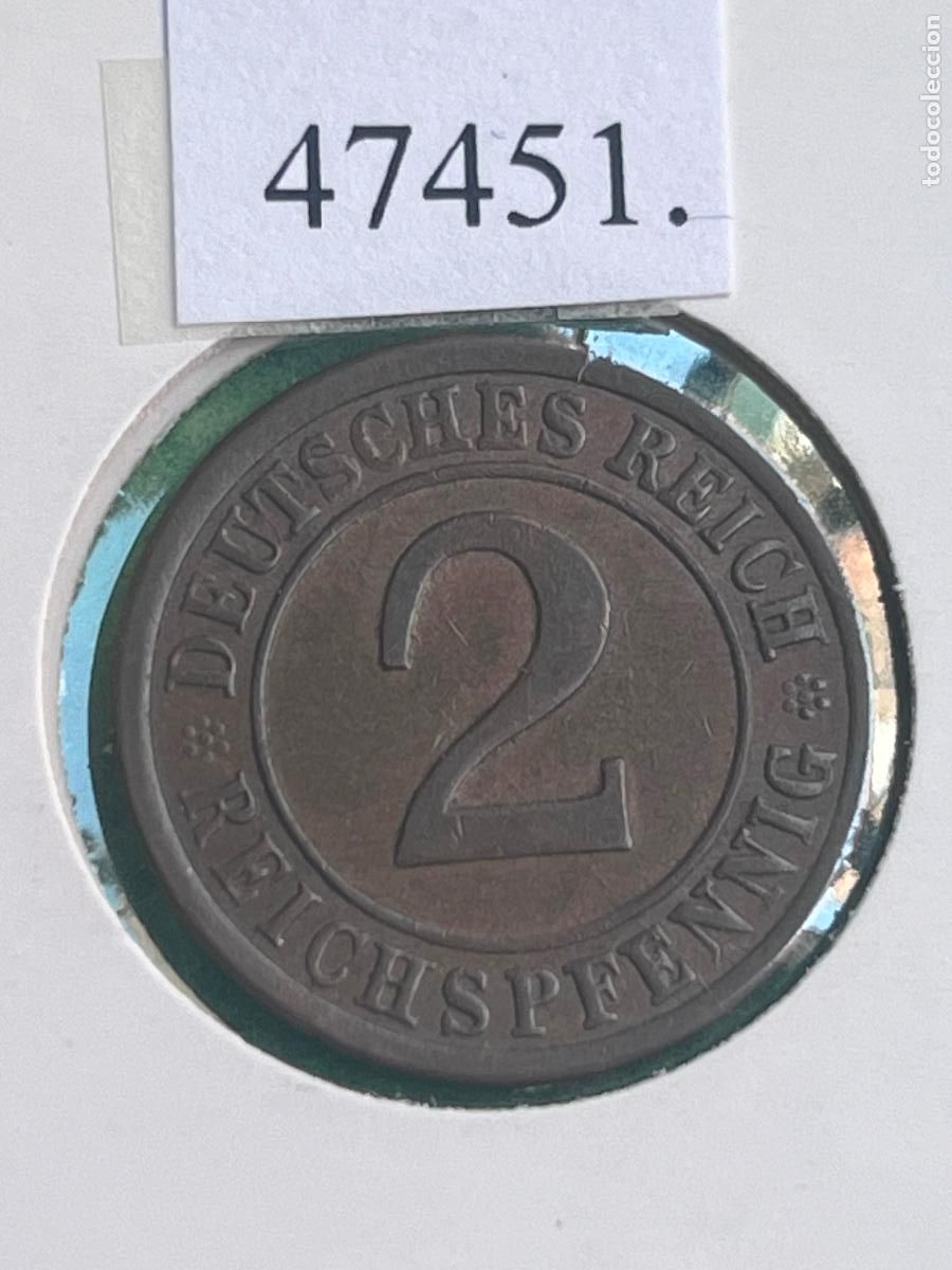 Monedas antiguas de Europa: Alemania 2 reichspfennig 1924 E