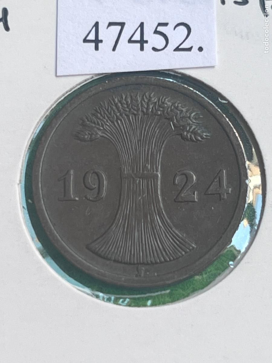 Monedas antiguas de Europa: Alemania 2 reichspfennig 1924 F