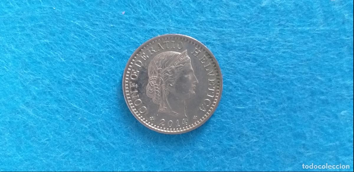Monedas antiguas de Europa: Moneda de SUIZA. HELVETIA. 20 VEINTE CENTIMOS RAPPEN. A&ntilde;o 2014. CIRCULADA