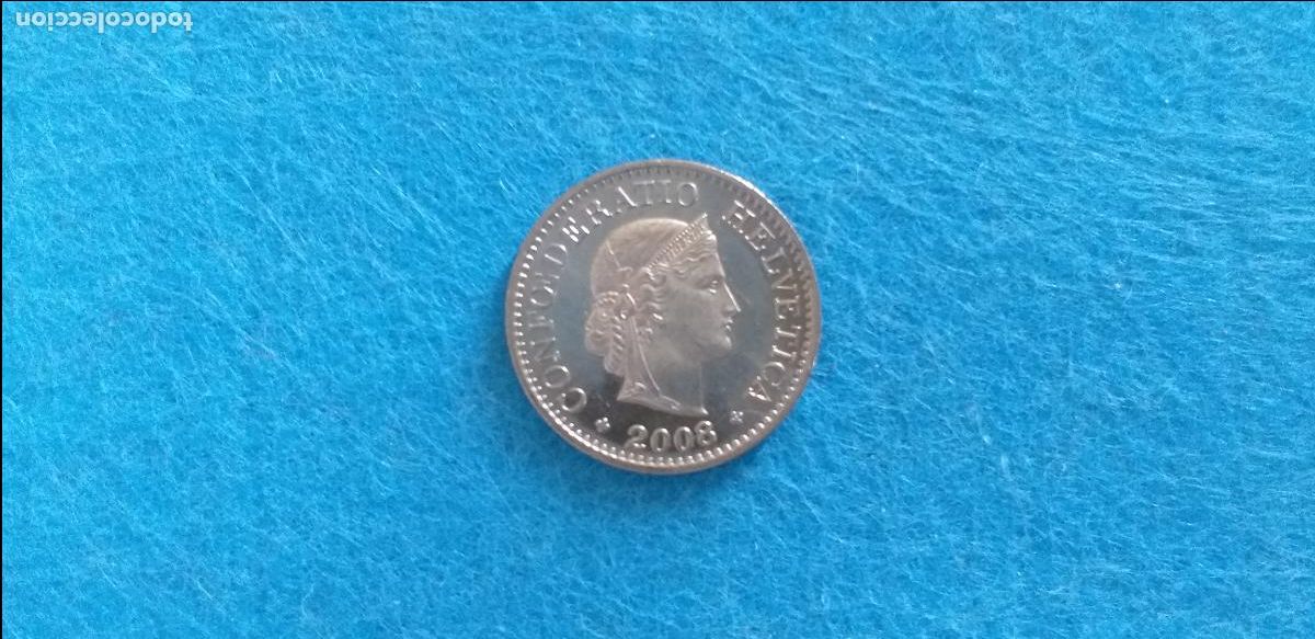 Monedas antiguas de Europa: Moneda de SUIZA. HELVETIA. 10 VEINTE CENTIMOS RAPPEN. A&ntilde;o 2006. CIRCULADA
