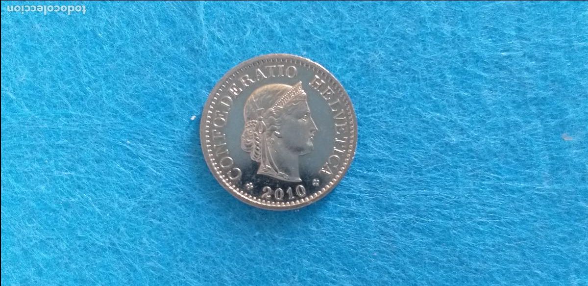 Monedas antiguas de Europa: Moneda de SUIZA. HELVETIA. 10 VEINTE CENTIMOS RAPPEN. A&ntilde;o 2010. CIRCULADA