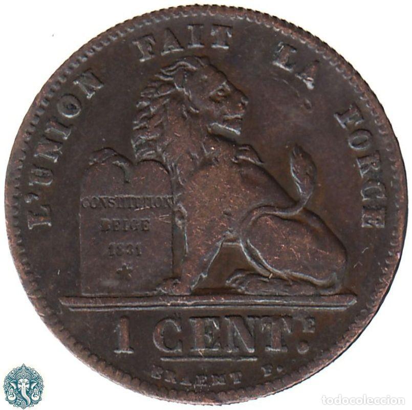Monedas antiguas de Europa: B&Eacute;LGICA 1 C&eacute;ntimo 1899 Leopoldo II KM#33 Leyenda Des Belges