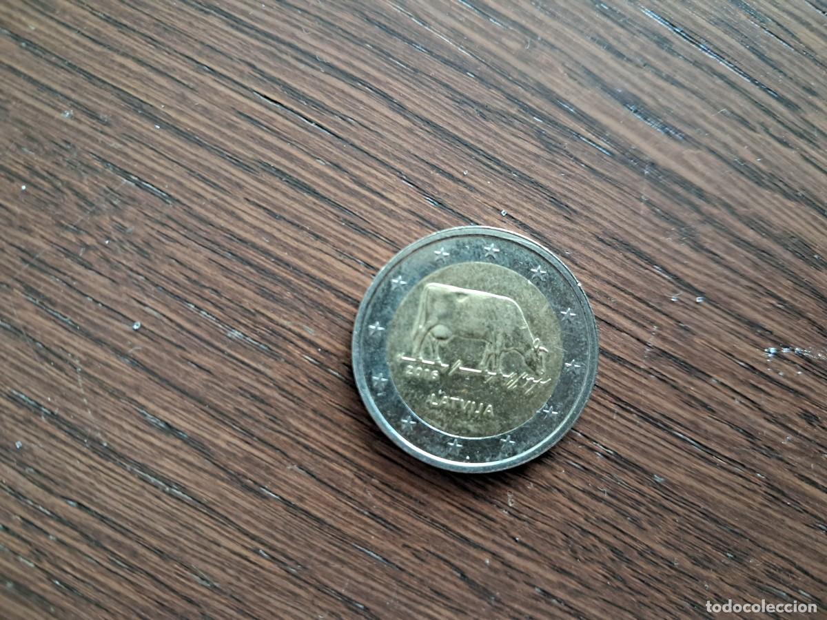 Monedas antiguas de Europa: moneda de 2 euros de Letonia, Latvija, a&ntilde;o 2016.