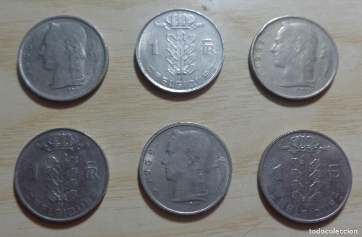 Monnaies anciennes de Europe: LOTE DE 6 MONEDAS DE 1 FRANCO BELGA, BELGICA