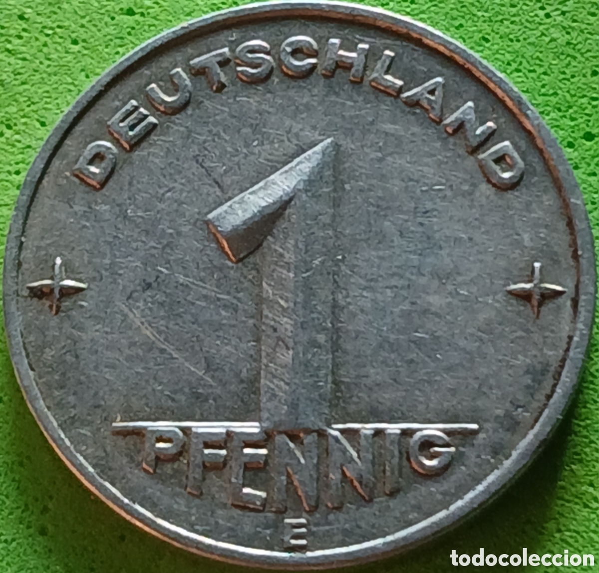 Monedas antiguas de Europa: Alemania Oriental 1 pfennig 1953 E km#5