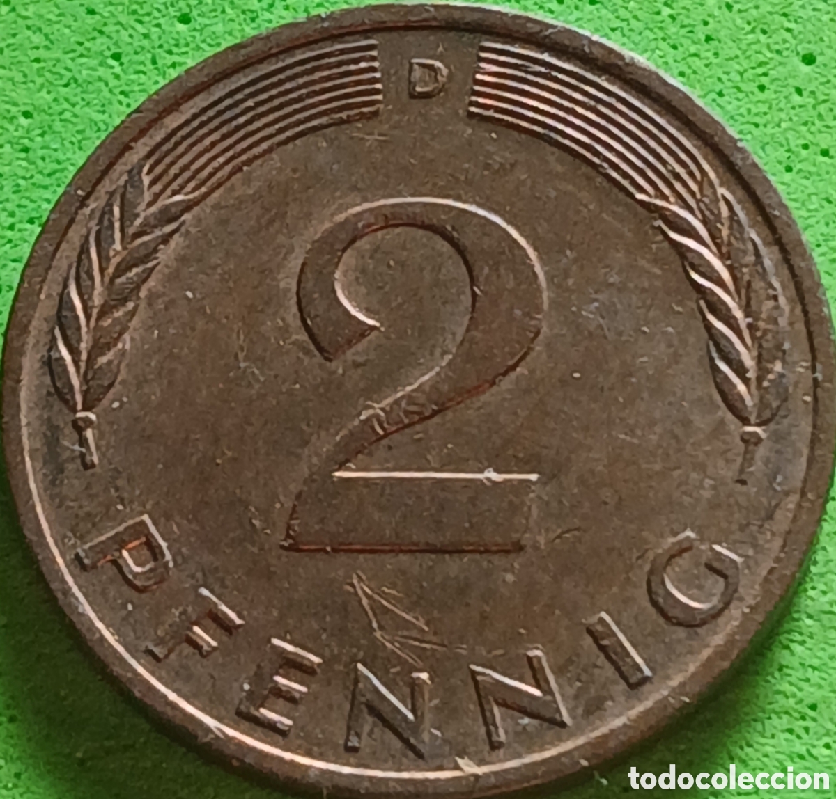 Monedas antiguas de Europa: Alemania Occidental 2 pfennig 1989 D km#106a