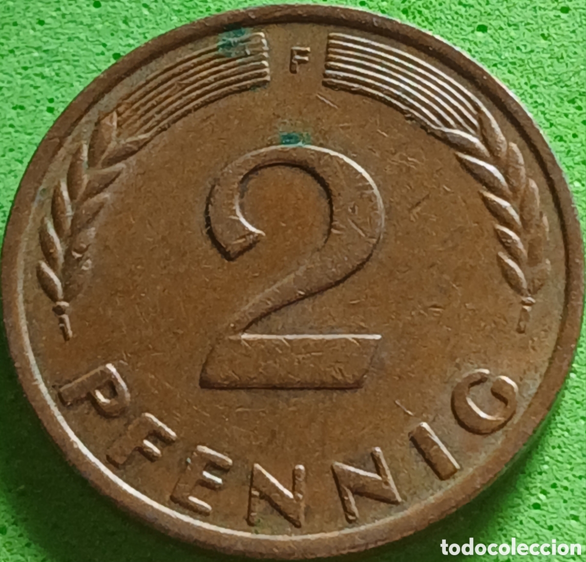 Monedas antiguas de Europa: Alemania Occidental 2 pfennig 1971 F km#106a