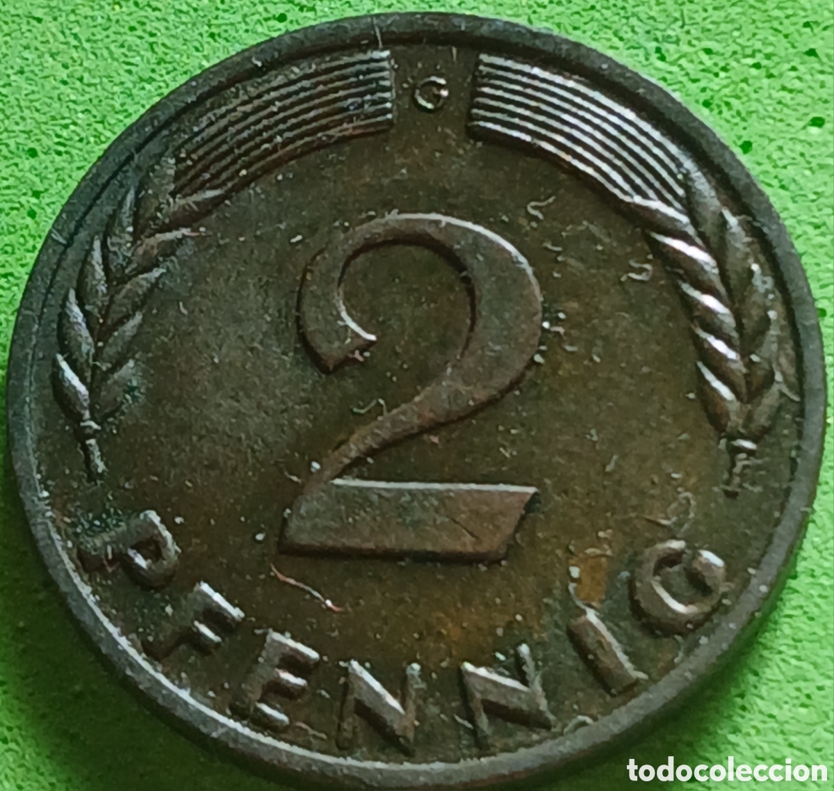 Monedas antiguas de Europa: Alemania Occidental 2 pfennig 1968 G km#106a