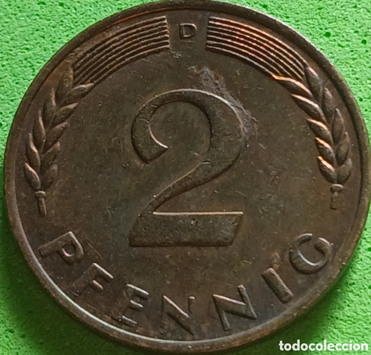 Monedas antiguas de Europa: Alemania Occidental 2 pfennig 1968 D km#106a