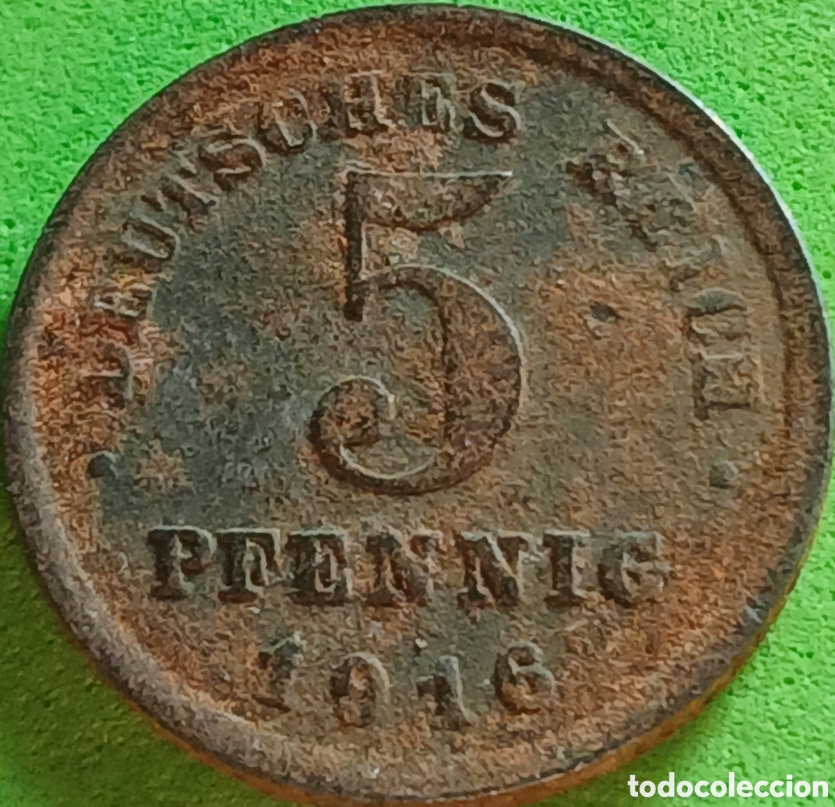 Monedas antiguas de Europa: Alemania Imperio 5 pfennig 1916 G km#19 ESCASA
