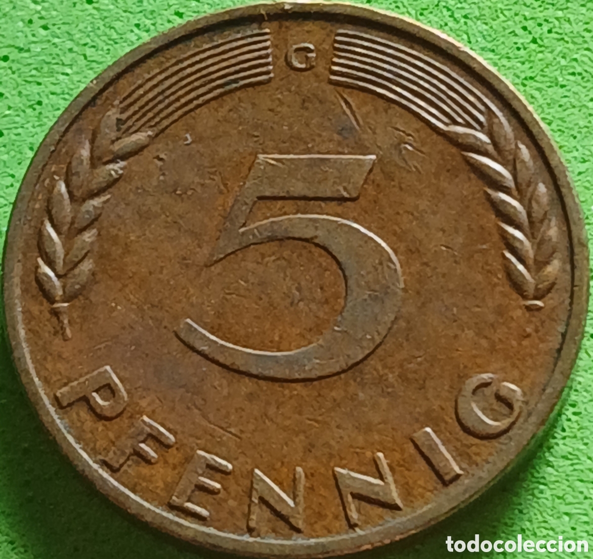 Monedas antiguas de Europa: Alemania Occidental 5 pfennig 1967 G km#107 ESCASA!