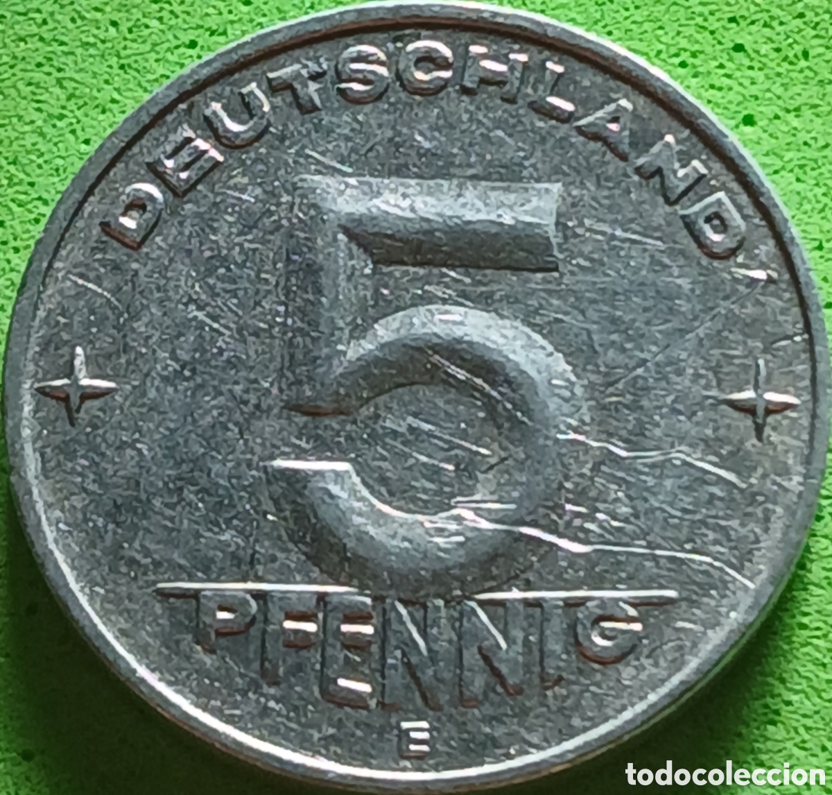 Monedas antiguas de Europa: Alemania Oriental 5 pfennig 1953 E km#6